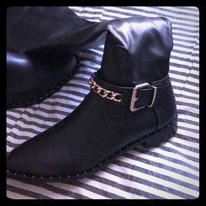 Leather boots by Zara over the knee